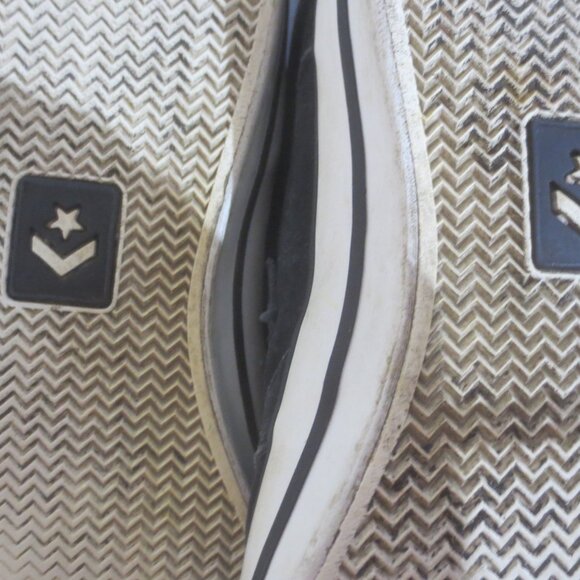 Vintage Retro Old School Black Leather Suede Converse All Star Low Cut Sneakers - Picture 16 of 16